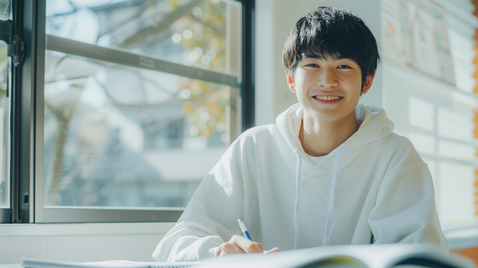 落ち着いて学習に取り組む京大生コーチのイメージ